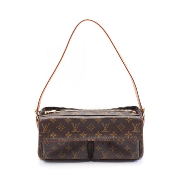 LOUIS VUITTON Authentic Brown Monogram Leather Shoulder Bag - Picture 2 of 8